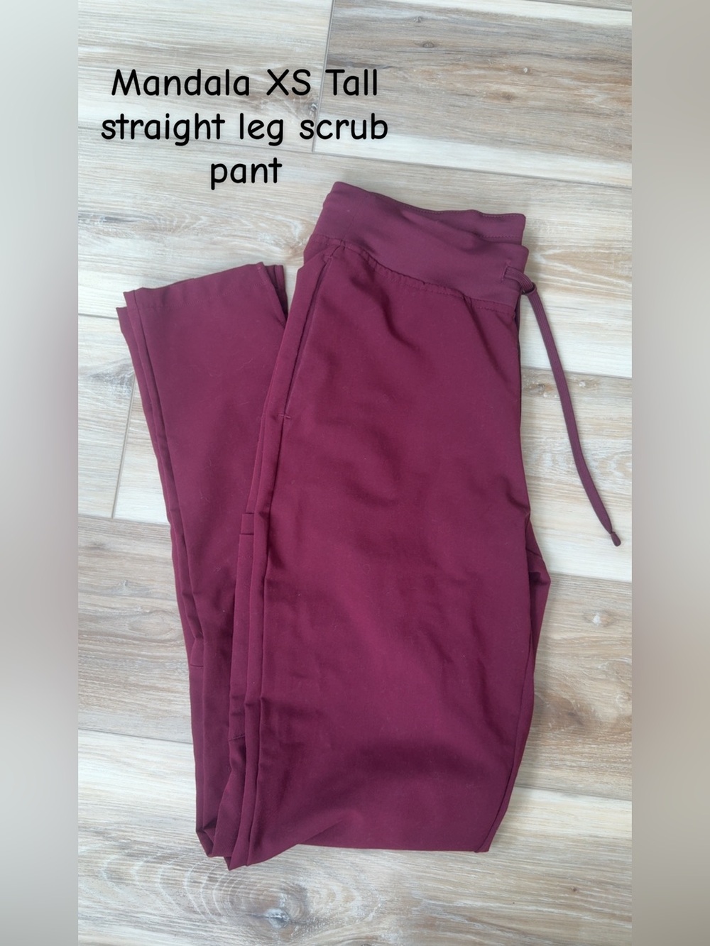 Women’s Mandala Scrub Pant- Burgundy XS Tall